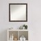 Beveled Wood Bathroom Wall Mirror, Whiskey Brown Rustic Frame